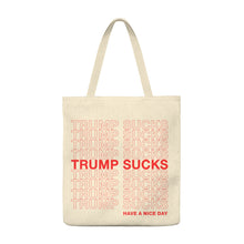 Load image into Gallery viewer, Roomy Trump Sucks Shoulder Tote Bag